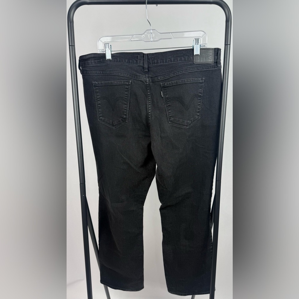 Levi’s 505 Straight Jeans Women’s W33 L30 Black Mid Rise Denim Classic - Picture 3 of 8